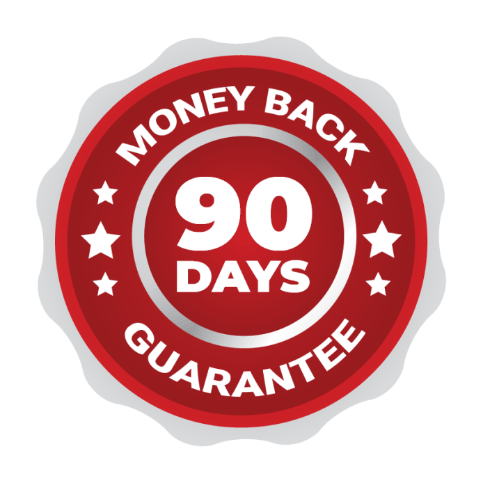 5G Male 90-day money-back guarantee seal
