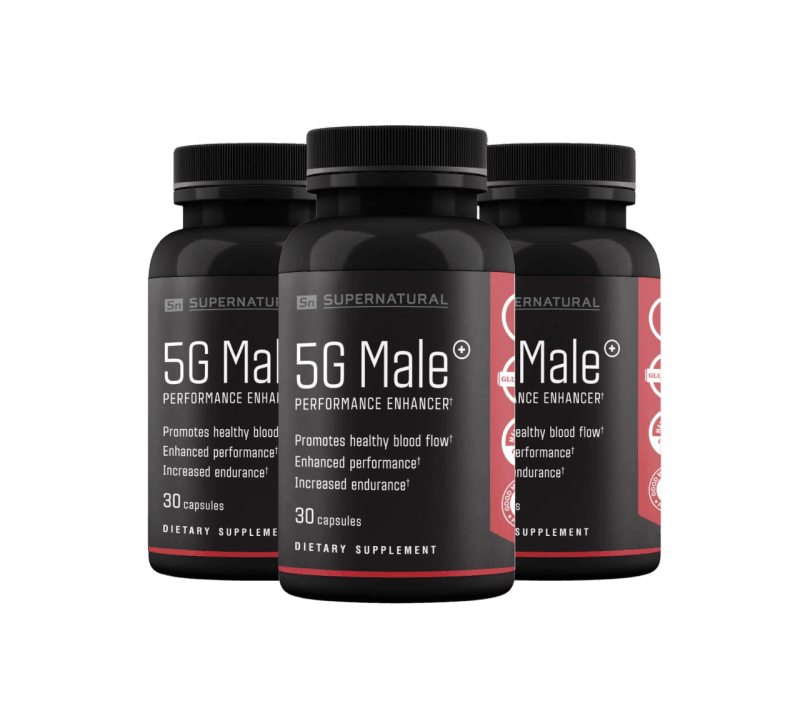 5G Male daily vitality supplement bottle, front label